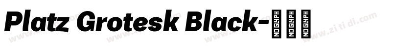 Platz Grotesk Black字体转换